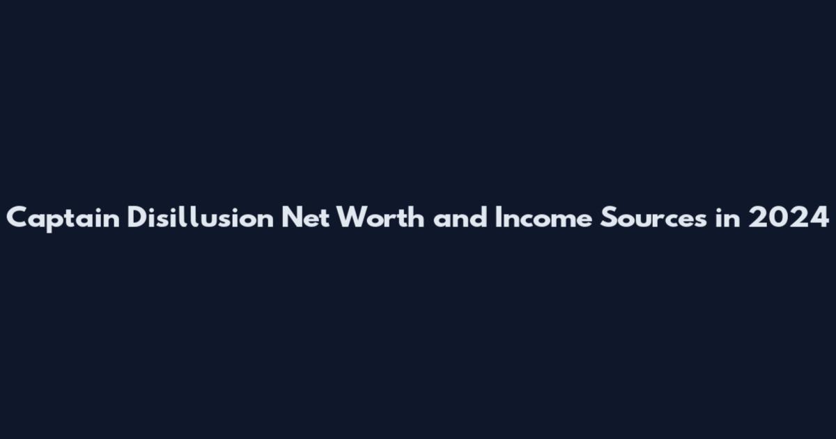 Captain Disillusion Net Worth and Income Sources in 2024