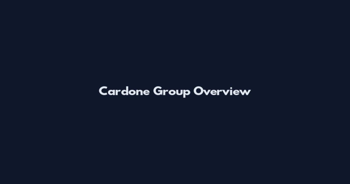Cardone Group Overview