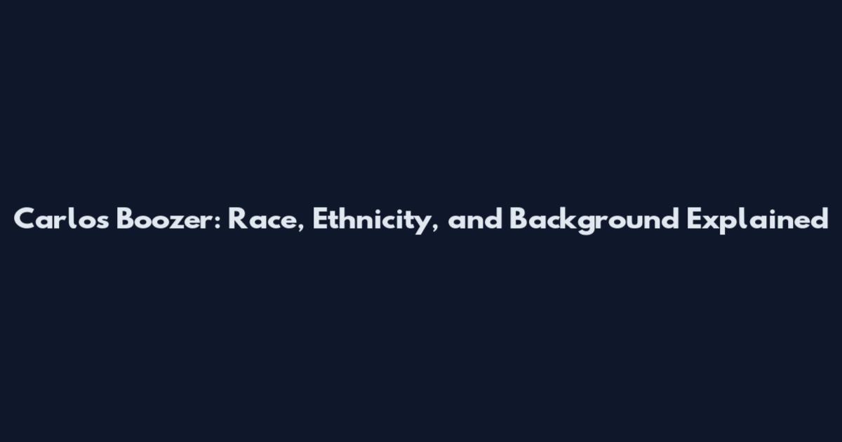 Carlos Boozer: Race, Ethnicity, and Background Explained