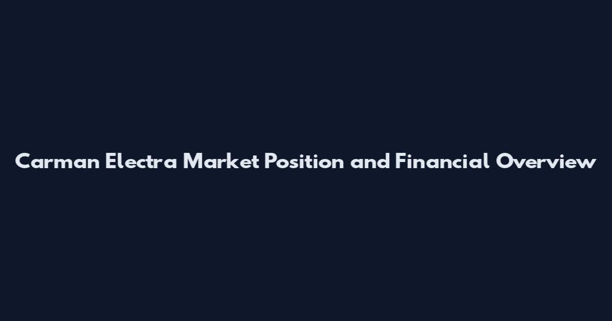 Carman Electra Market Position and Financial Overview