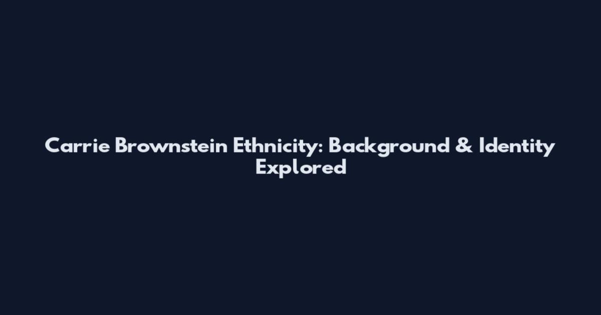 Carrie Brownstein Ethnicity: Background & Identity Explored