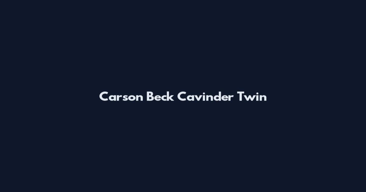 Carson Beck Cavinder Twin