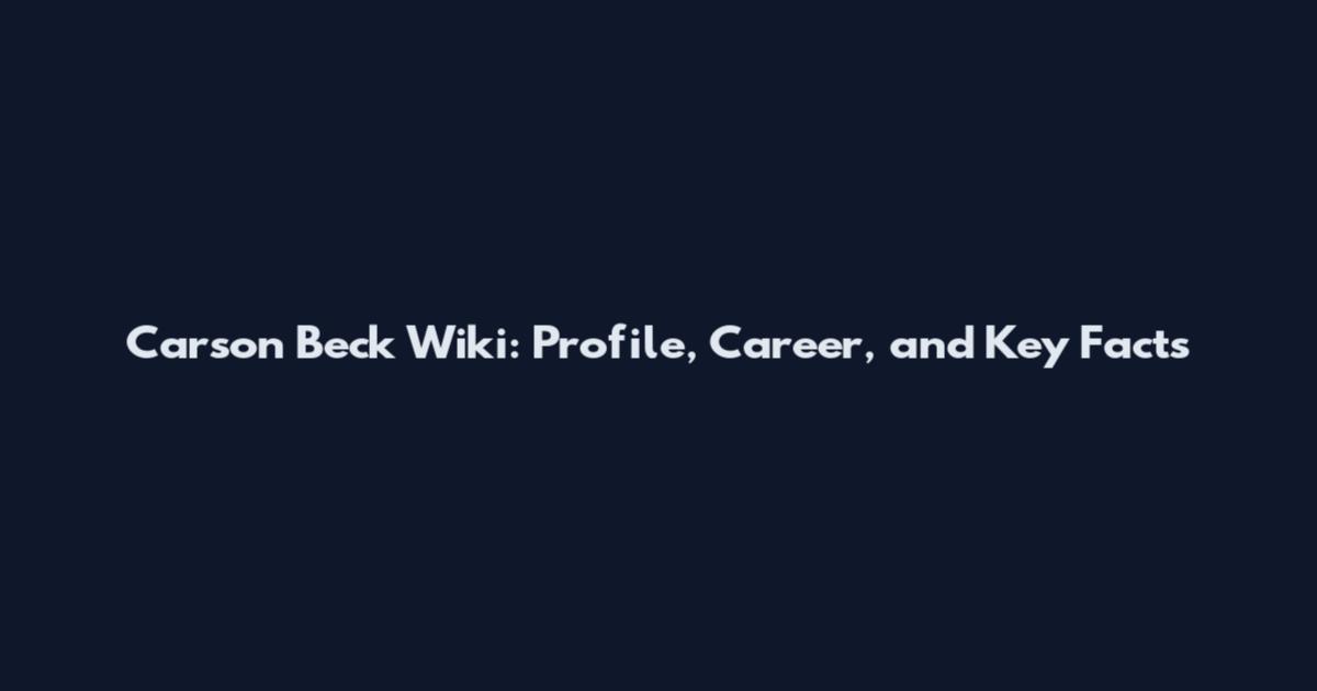 Carson Beck Wiki: Profile, Career, and Key Facts