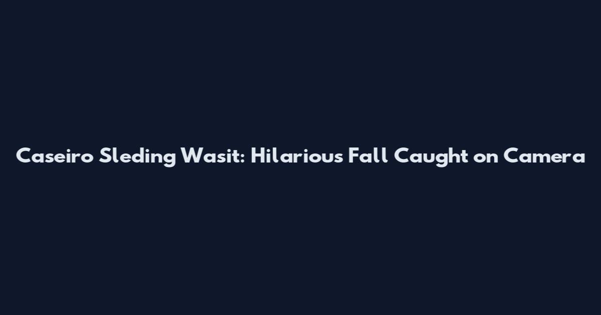 Caseiro Sleding Wasit: Hilarious Fall Caught on Camera