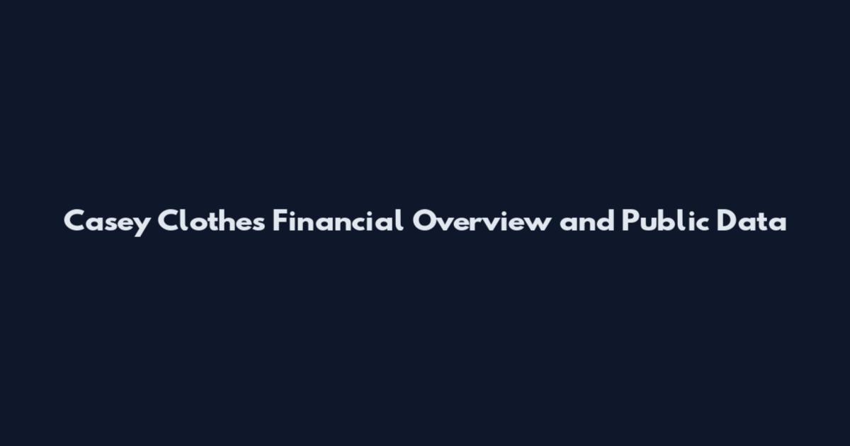 Casey Clothes Financial Overview and Public Data