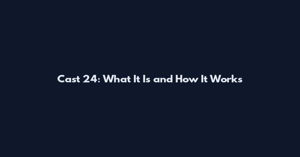 Cast 24: What It Is and How It Works