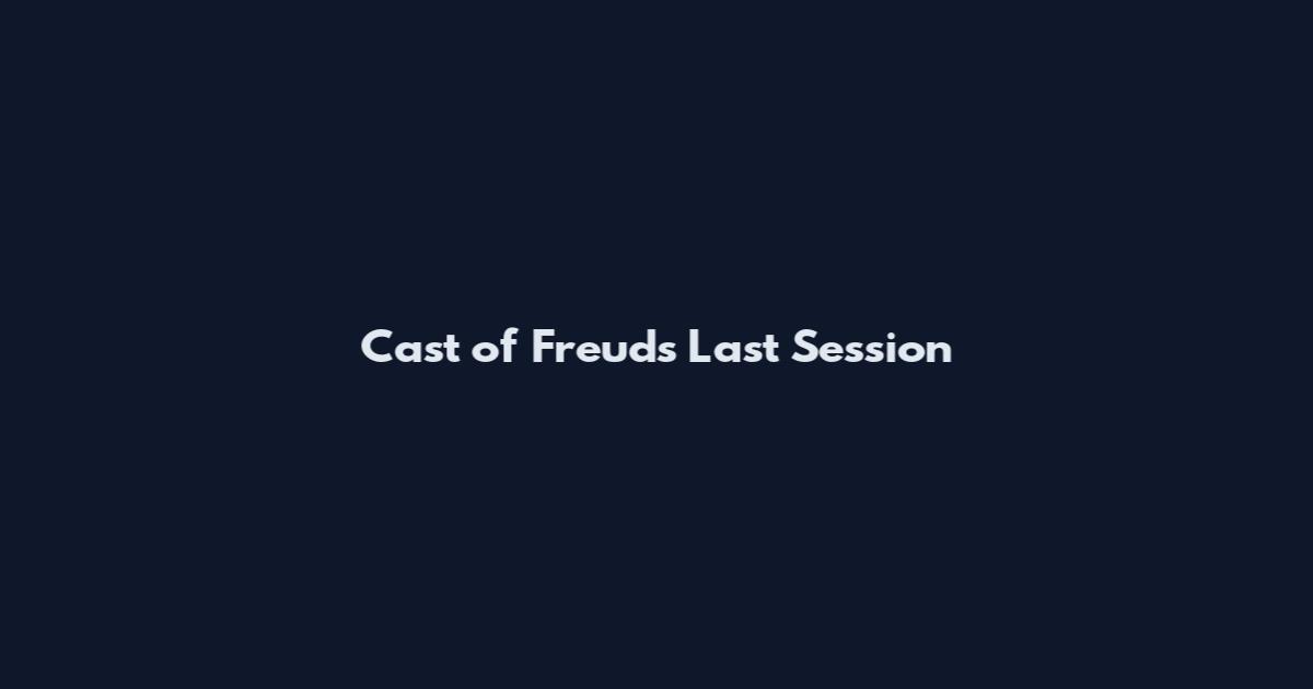 Cast of Freud's Last Session