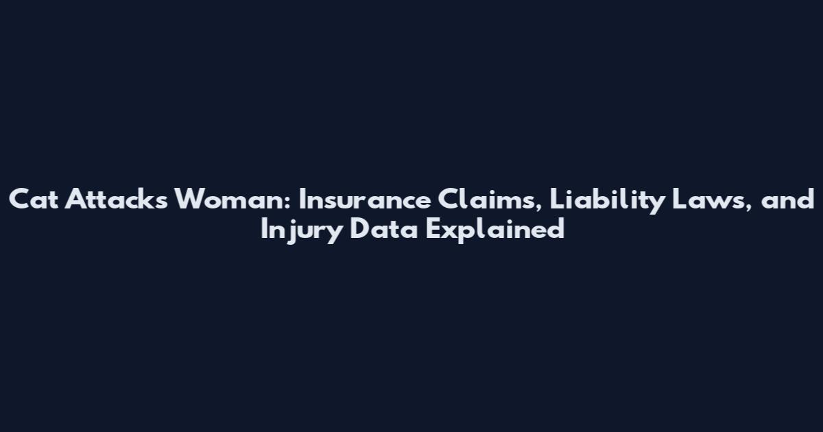 Cat Attacks Woman: Insurance Claims, Liability Laws, and Injury Data Explained
