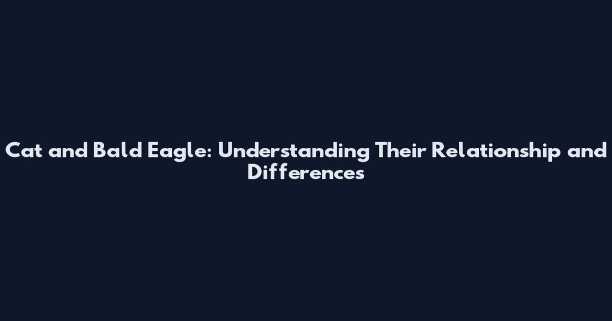 Cat and Bald Eagle: Understanding Their Relationship and Differences