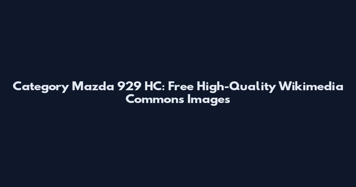 Category Mazda 929 HC: Free High-Quality Wikimedia Commons Images
