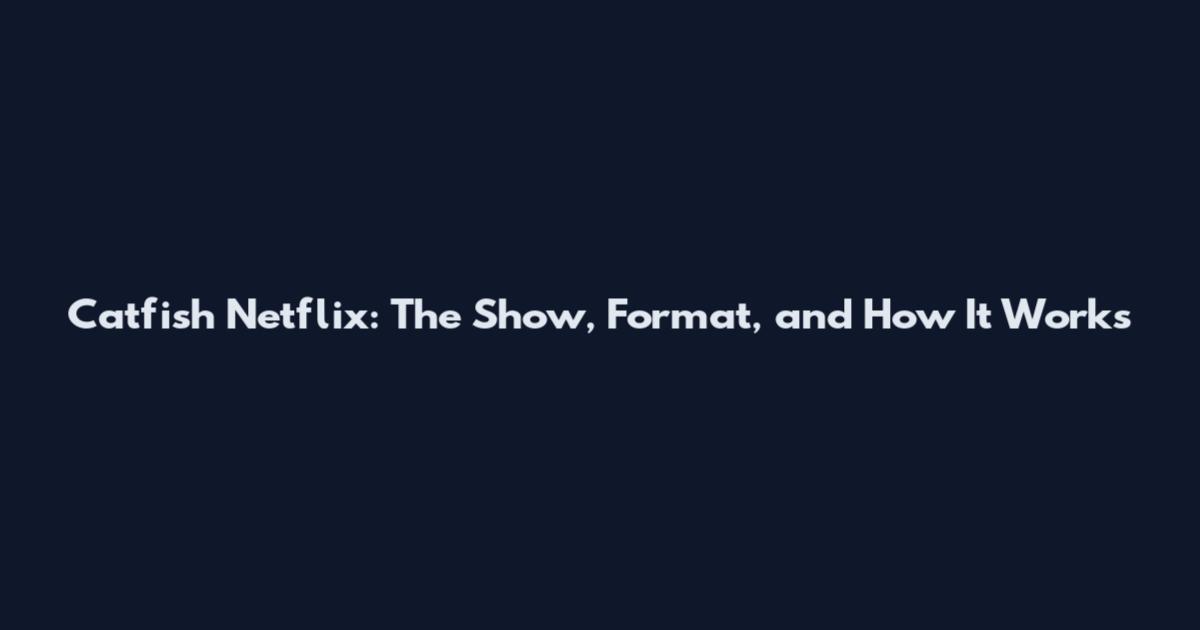 Catfish Netflix: The Show, Format, and How It Works