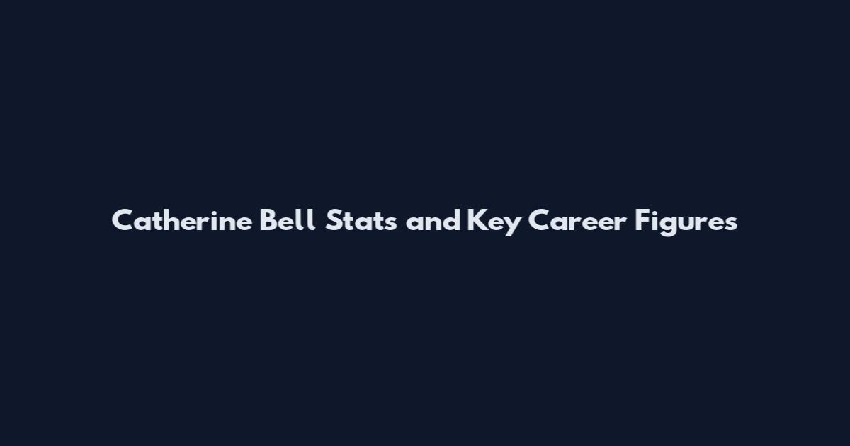 Catherine Bell Stats and Key Career Figures