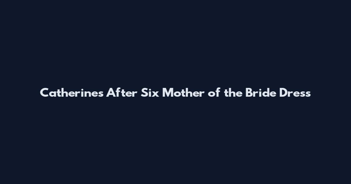 Catherines After Six Mother of the Bride Dress
