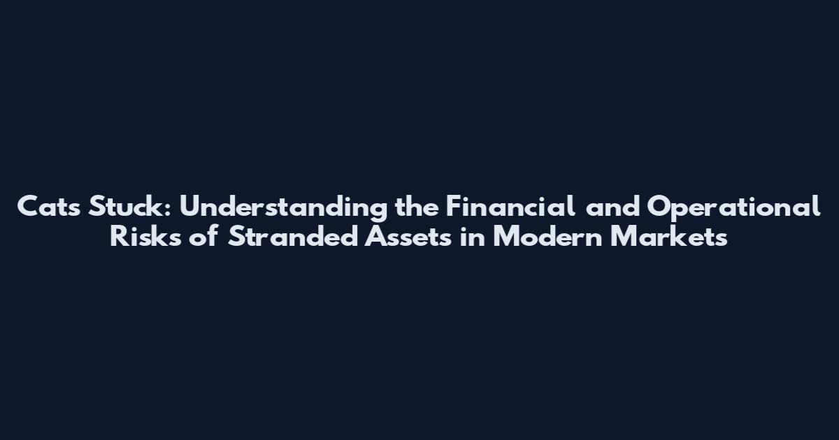 Cats Stuck: Understanding the Financial and Operational Risks of Stranded Assets in Modern Markets