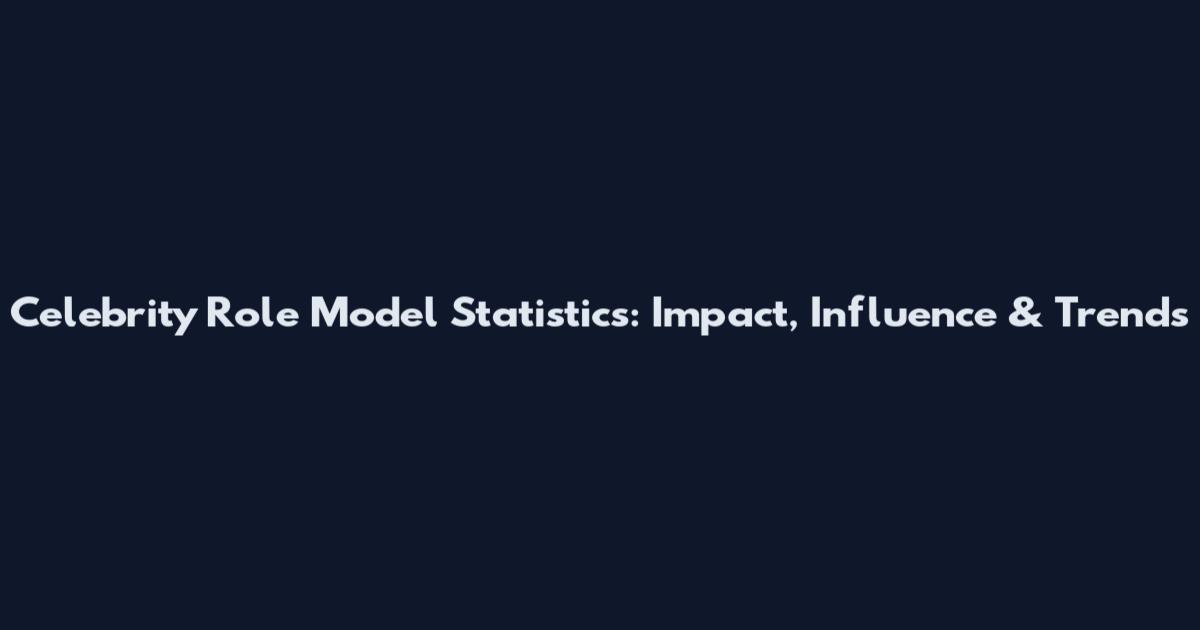 Celebrity Role Model Statistics: Impact, Influence & Trends