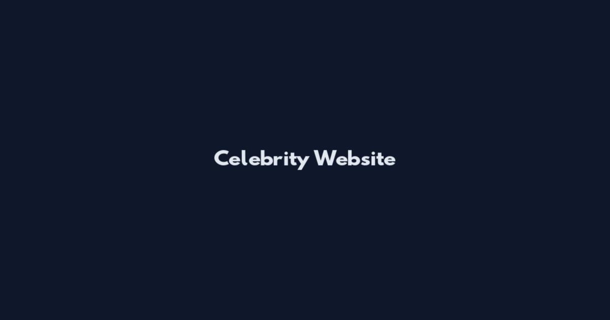 Celebrity Website