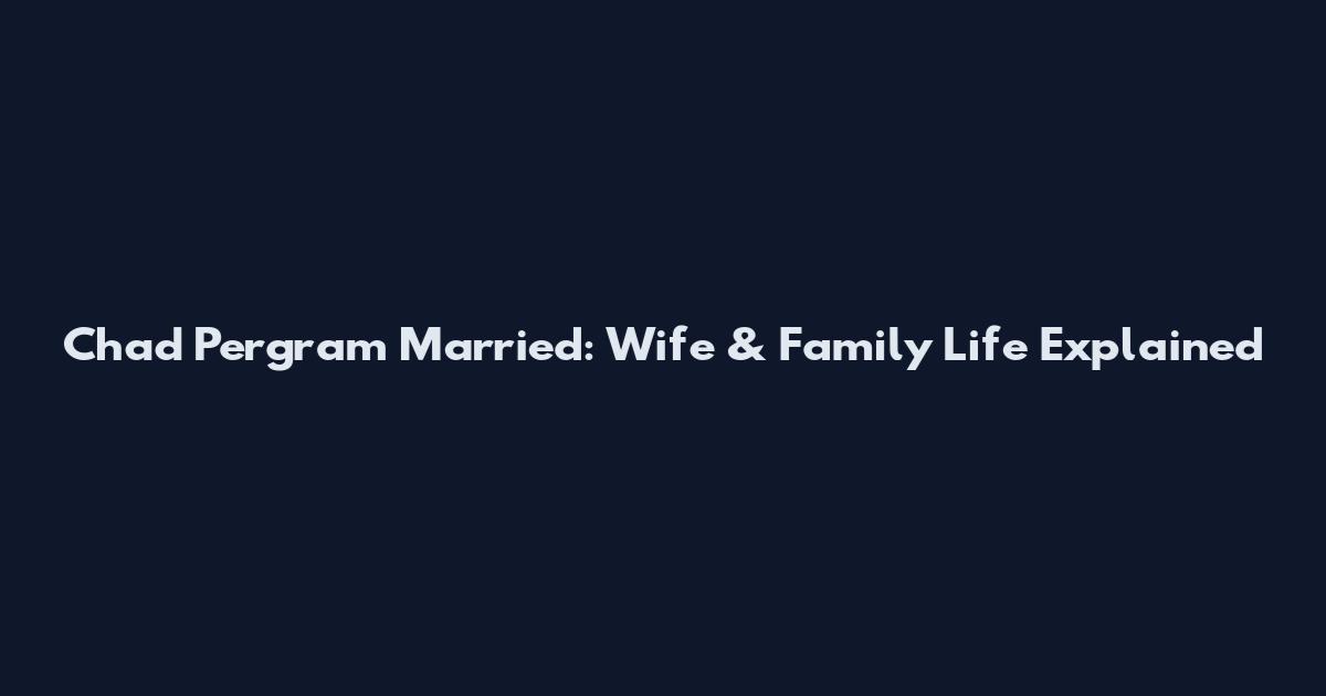 Chad Pergram Married: Wife & Family Life Explained