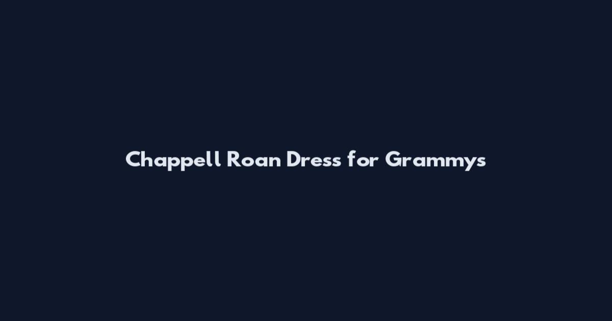 Chappell Roan Dress for Grammys