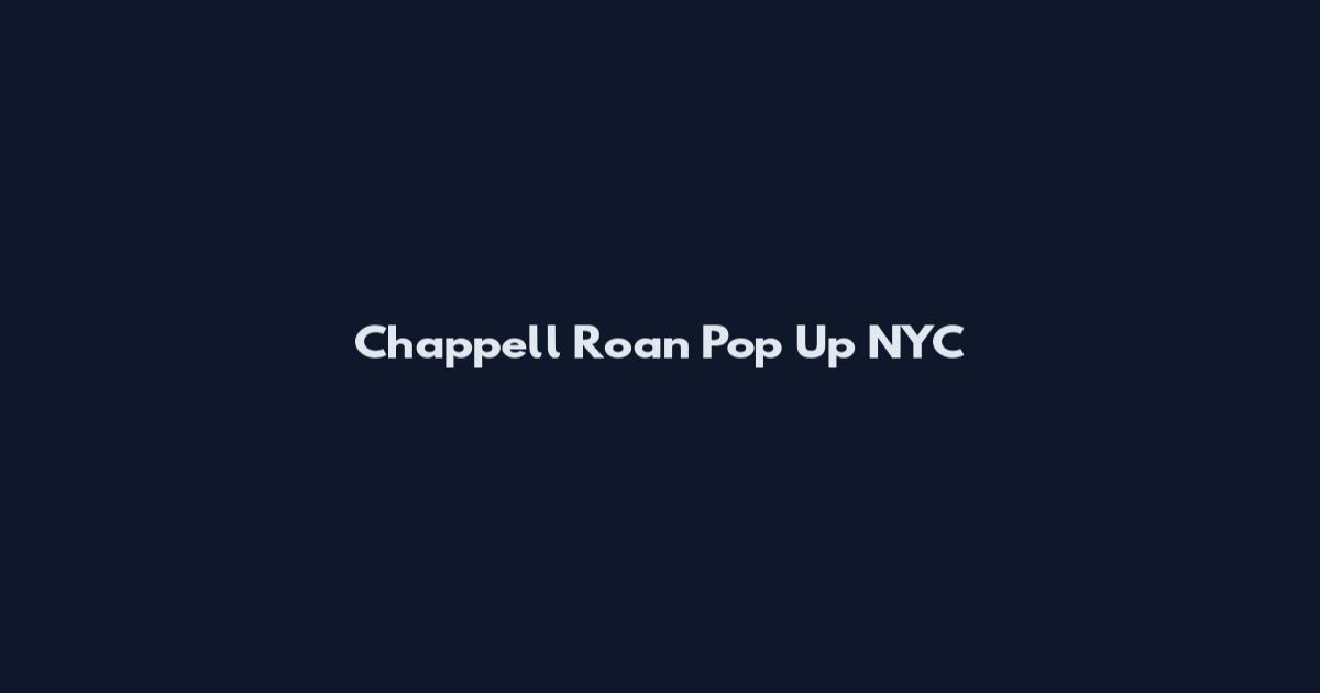Chappell Roan Pop Up NYC
