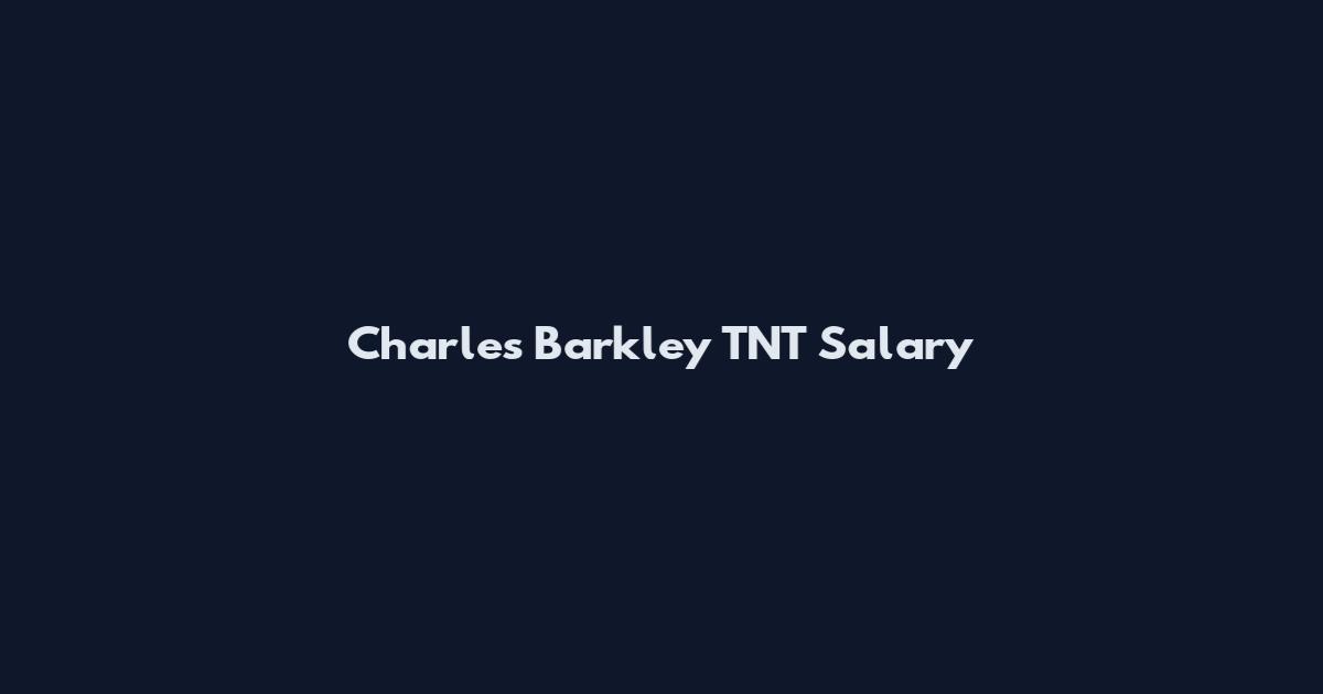 Charles Barkley TNT Salary