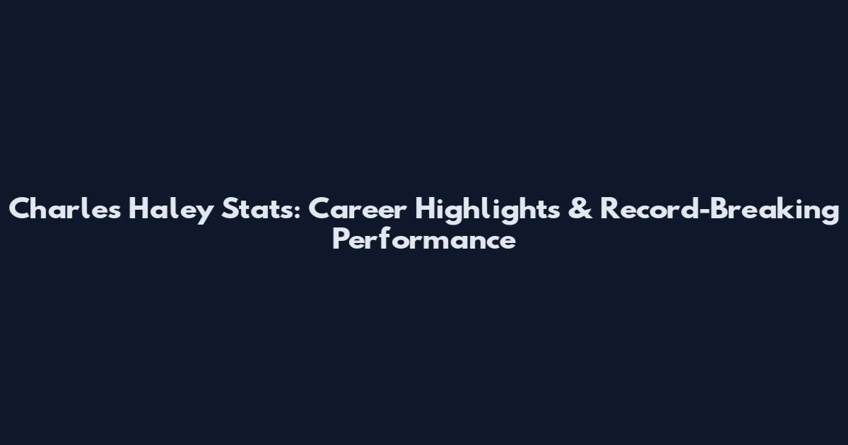 Charles Haley Stats: Career Highlights & Record-Breaking Performance