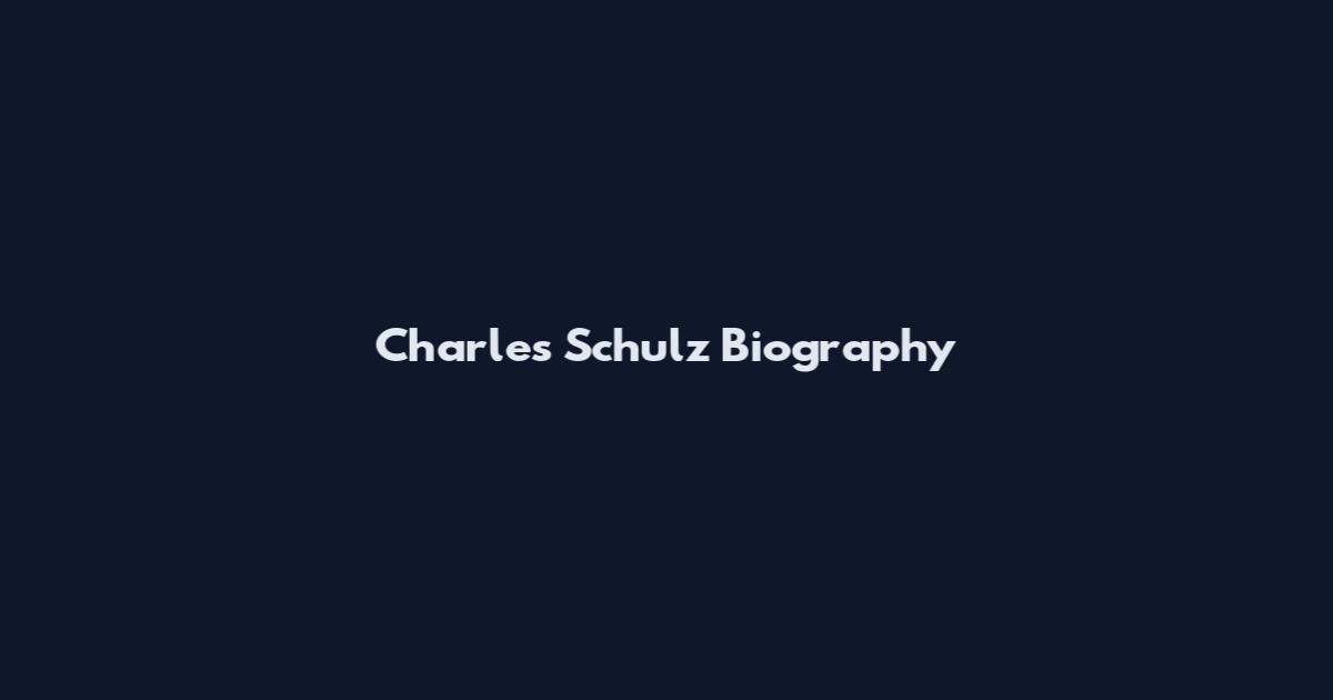 Charles Schulz Biography
