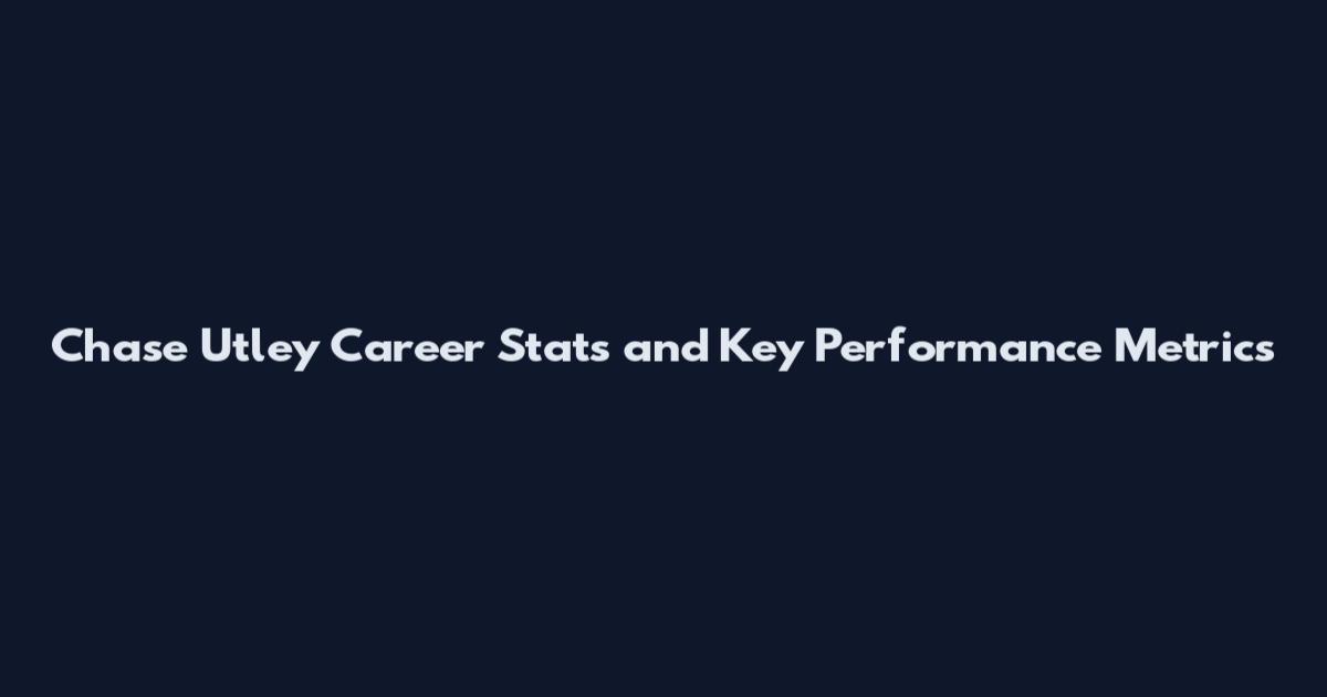 Chase Utley Career Stats and Key Performance Metrics