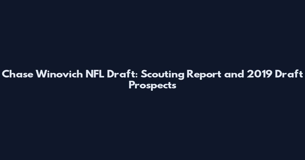 Chase Winovich NFL Draft: Scouting Report and 2019 Draft Prospects