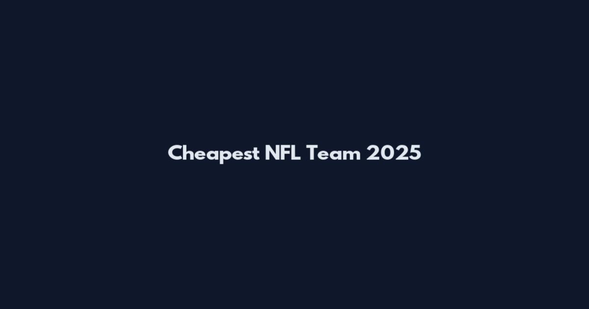 Cheapest NFL Team 2025