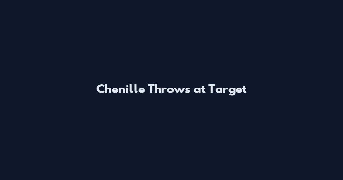 Chenille Throws at Target