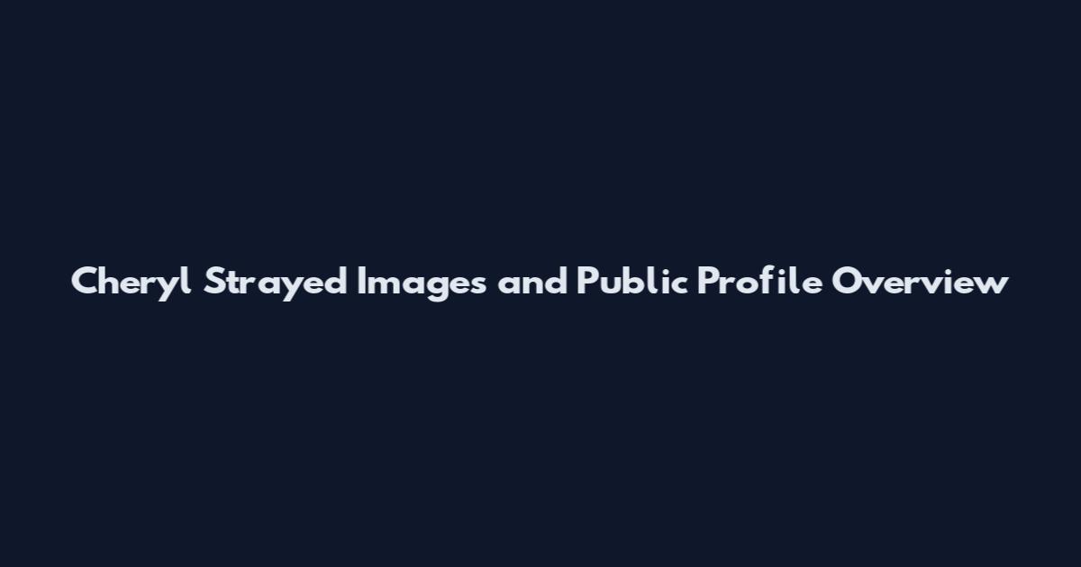 Cheryl Strayed Images and Public Profile Overview