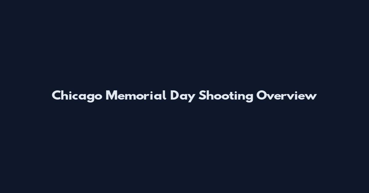 Chicago Memorial Day Shooting Overview