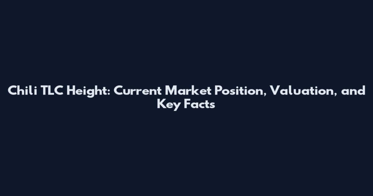 Chili TLC Height: Current Market Position, Valuation, and Key Facts