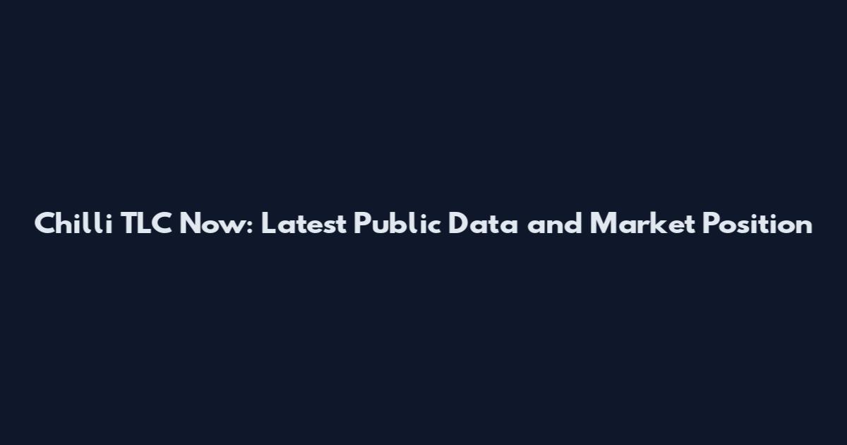 Chilli TLC Now: Latest Public Data and Market Position