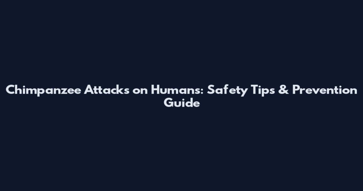 Chimpanzee Attacks on Humans: Safety Tips & Prevention Guide