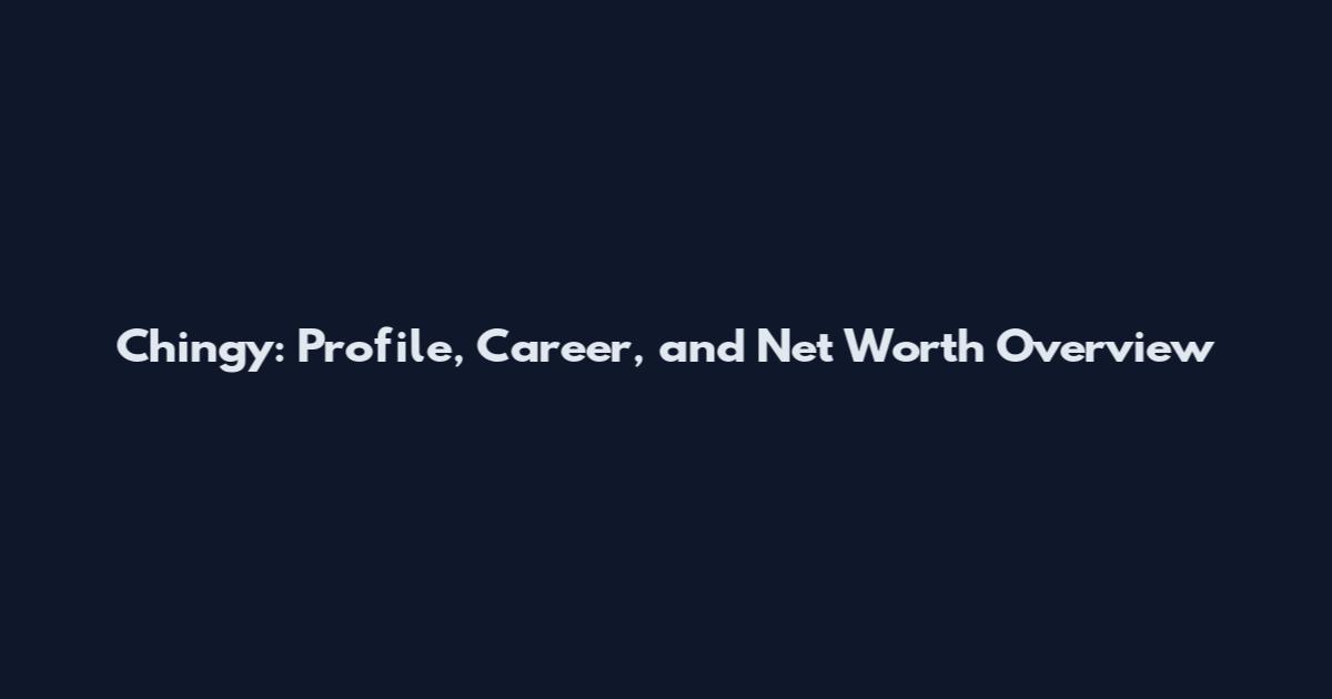 Chingy: Profile, Career, and Net Worth Overview