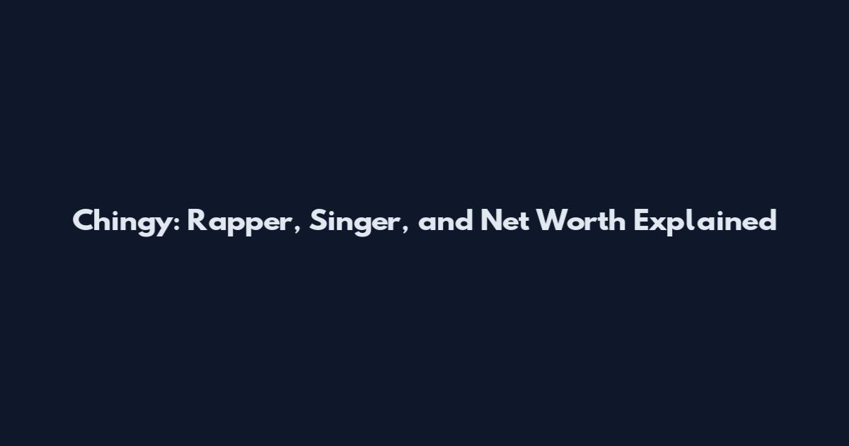 Chingy: Rapper, Singer, and Net Worth Explained