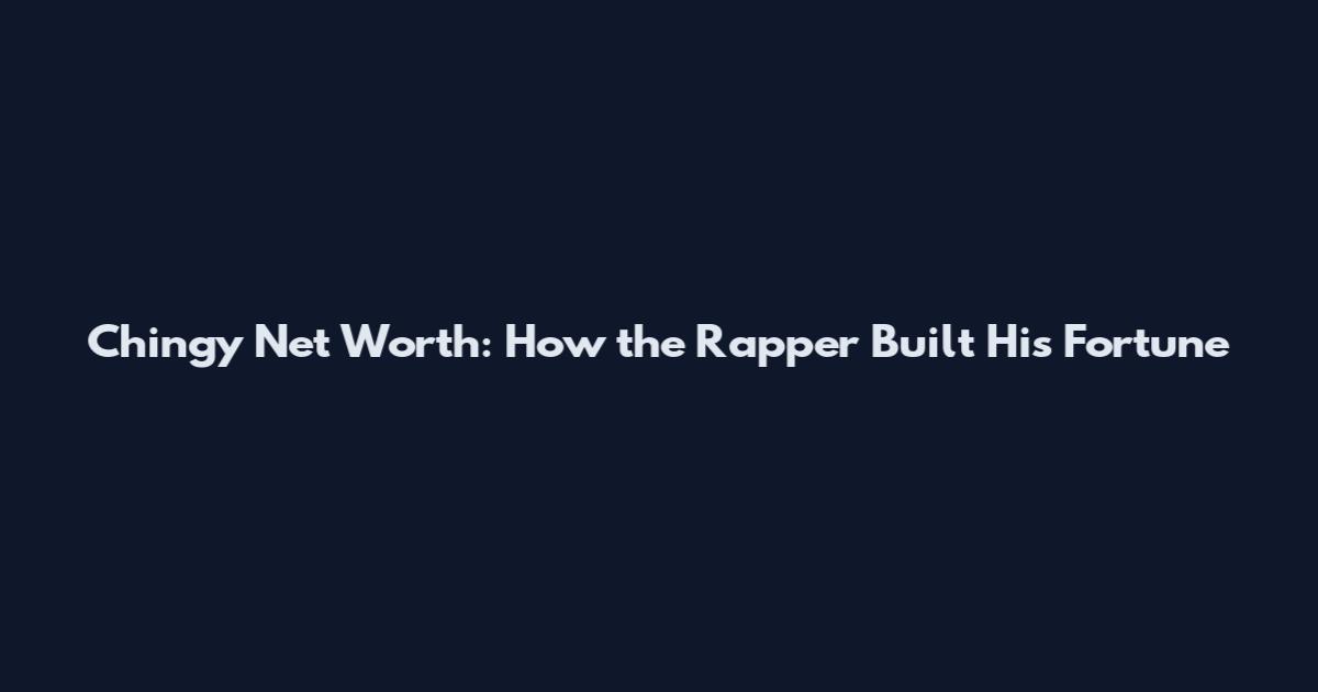 Chingy Net Worth: How the Rapper Built His Fortune