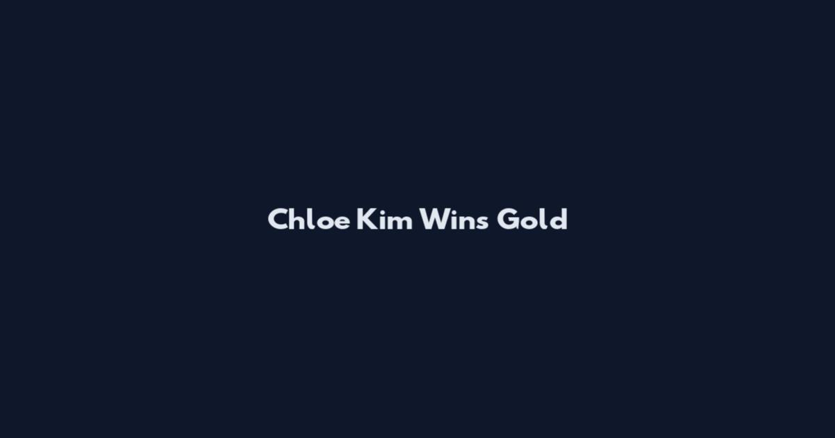 Chloe Kim Wins Gold
