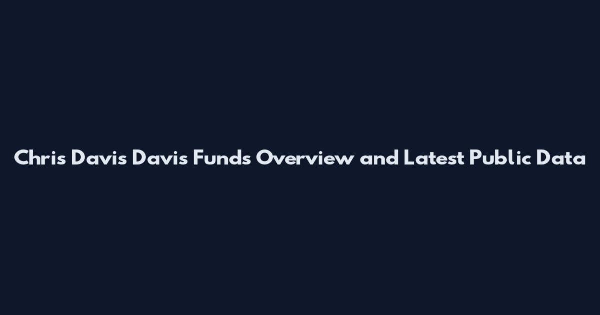 Chris Davis Davis Funds Overview and Latest Public Data