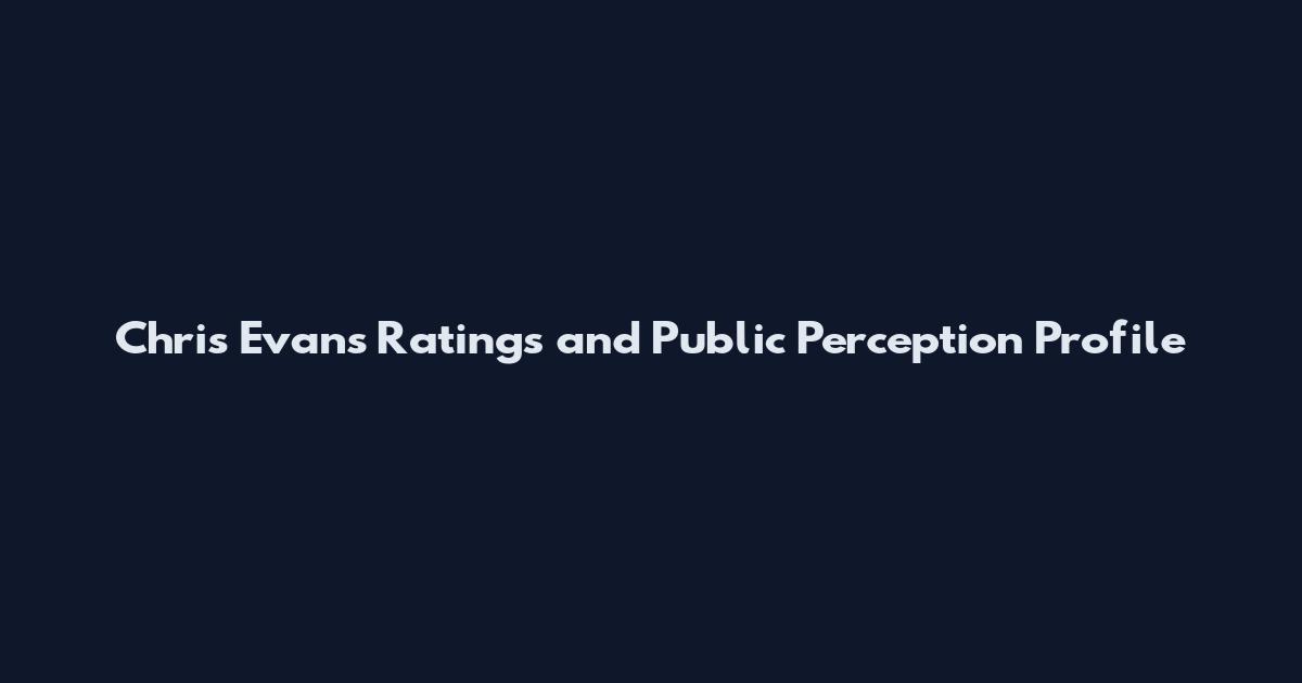 Chris Evans Ratings and Public Perception Profile
