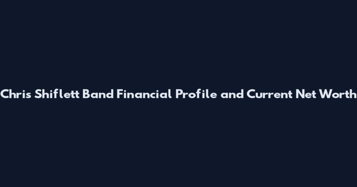 Chris Shiflett Band Financial Profile and Current Net Worth