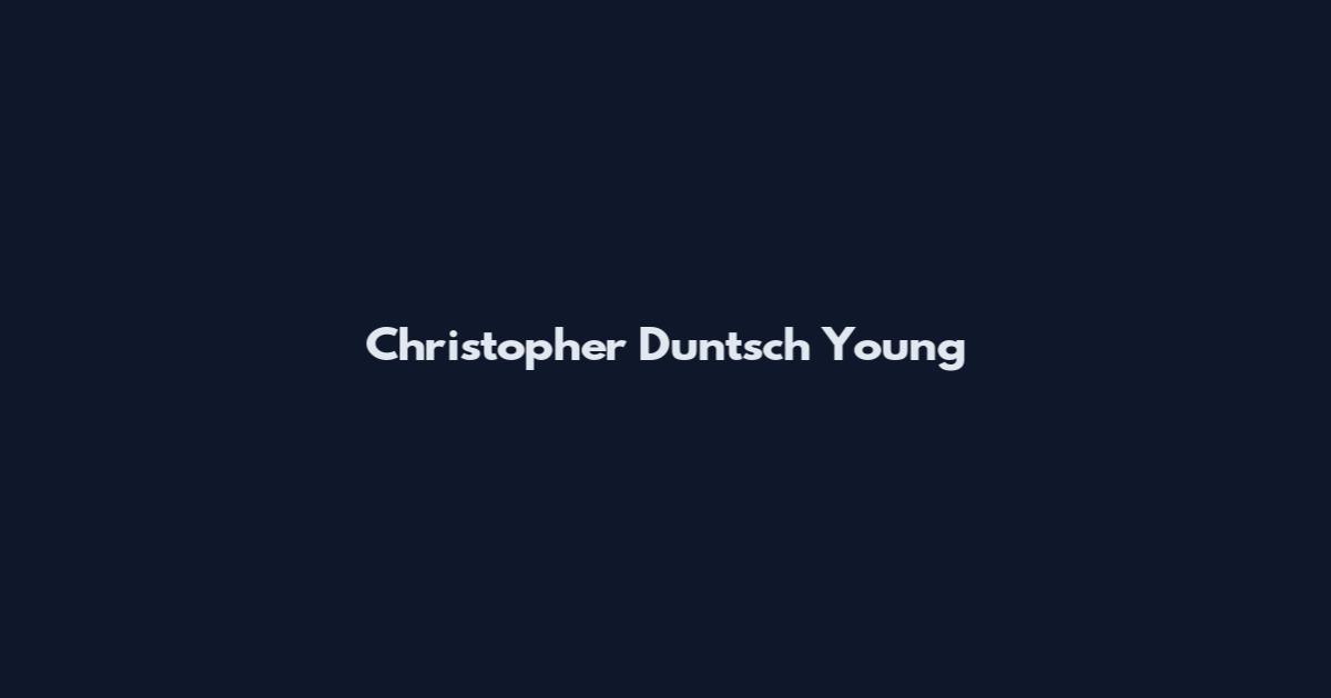 Christopher Duntsch Young