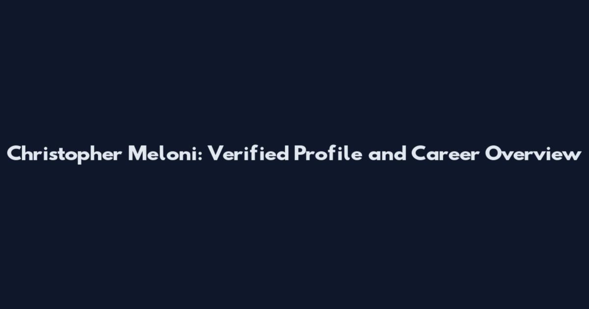 Christopher Meloni: Verified Profile and Career Overview