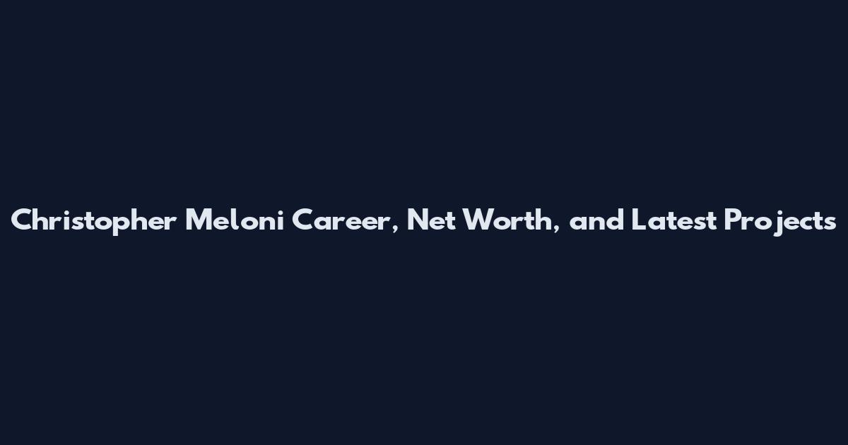 Christopher Meloni Career, Net Worth, and Latest Projects