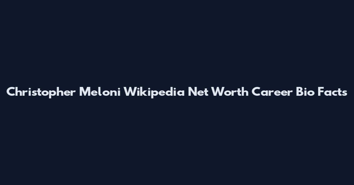 Christopher Meloni Wikipedia Net Worth Career Bio Facts