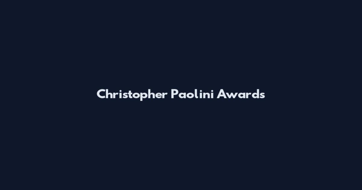 Christopher Paolini Awards
