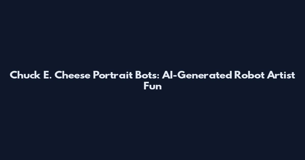Chuck E. Cheese Portrait Bots: AI-Generated Robot Artist Fun