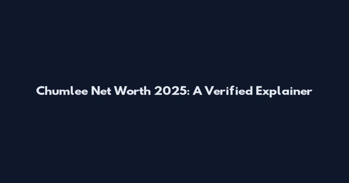 Chumlee Net Worth 2025: A Verified Explainer