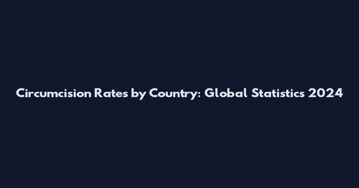 Circumcision Rates by Country: Global Statistics 2024